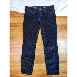 J Crew Toothpick Size 28 Ankle Navy Blue Polka‎ Dot Pants